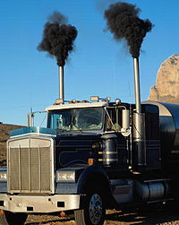 exposure to diesel engine exhaust is associated with an increased risk for lung cancer (source: wikipedia.org)