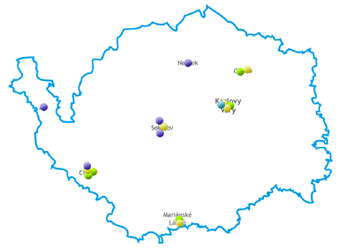 click on the image to display the interactive map of cancer care in the Karlovy Vary Region