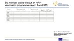 EU member states without an HPV vaccination programme (report from 2015)