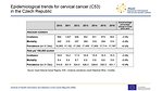 Epidemiological trends for cervical cancer (C53) in the Czech Republic: incidence, mortality and prevalence – tabular summary