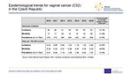 Epidemiological trends for vaginal cancer (C52) in the Czech Republic: incidence, mortality and prevalence – tabular summary