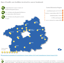 Interactive map of comprehensive cancer care