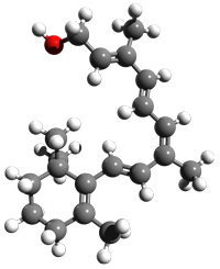 trojrozměrná struktura retinolu (zdroj: wikipedia.org)