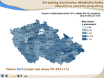 Obr. 5: Screening karcinomu děložního hrdla – odpověď na pozvánky geograficky