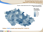 Obr. 7: Screening karcinomu prsu – odpověď na pozvánky geograficky