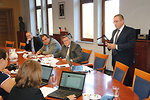 Key topics on cancer care in the Vysočina Region were presented by (left to right) Dr Lukáš Velev, Prof. Jan Žaloudík, Dr Jiří Běhounek, and Assoc. Prof. Ladislav Dušek